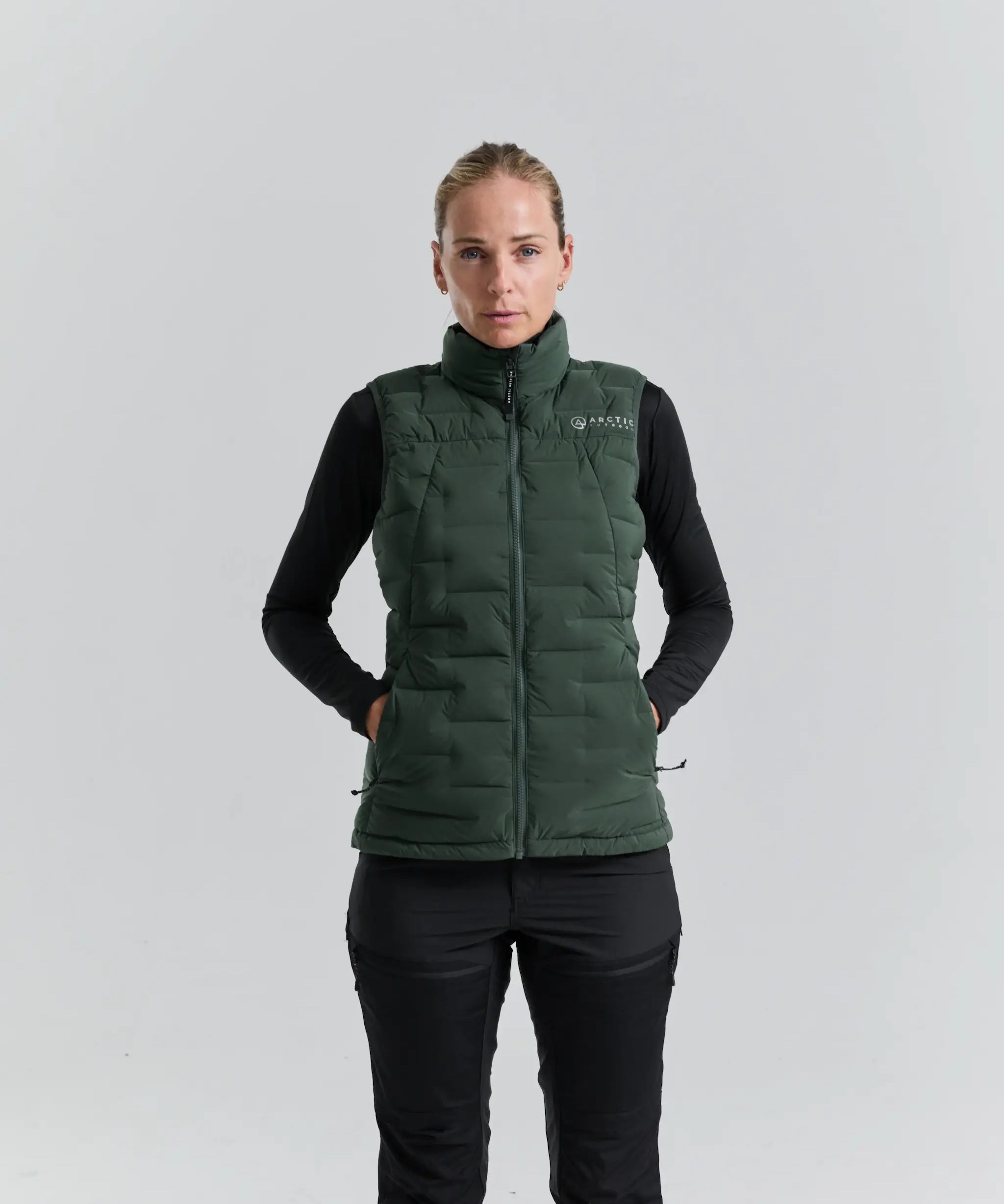 Wadden Sea Down Vest Women - Forest Base
