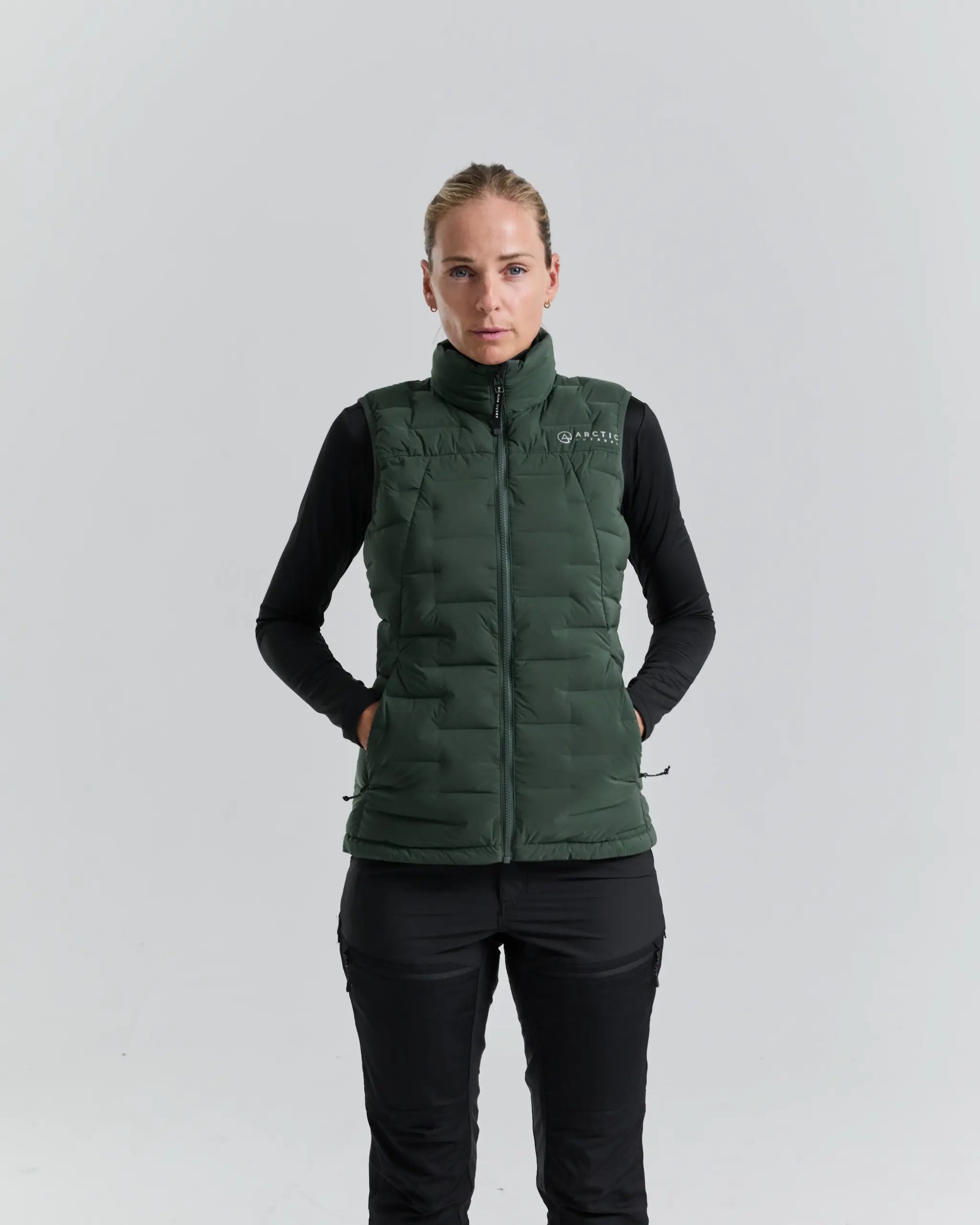 Wadden Sea Down Vest Women - Forest Base