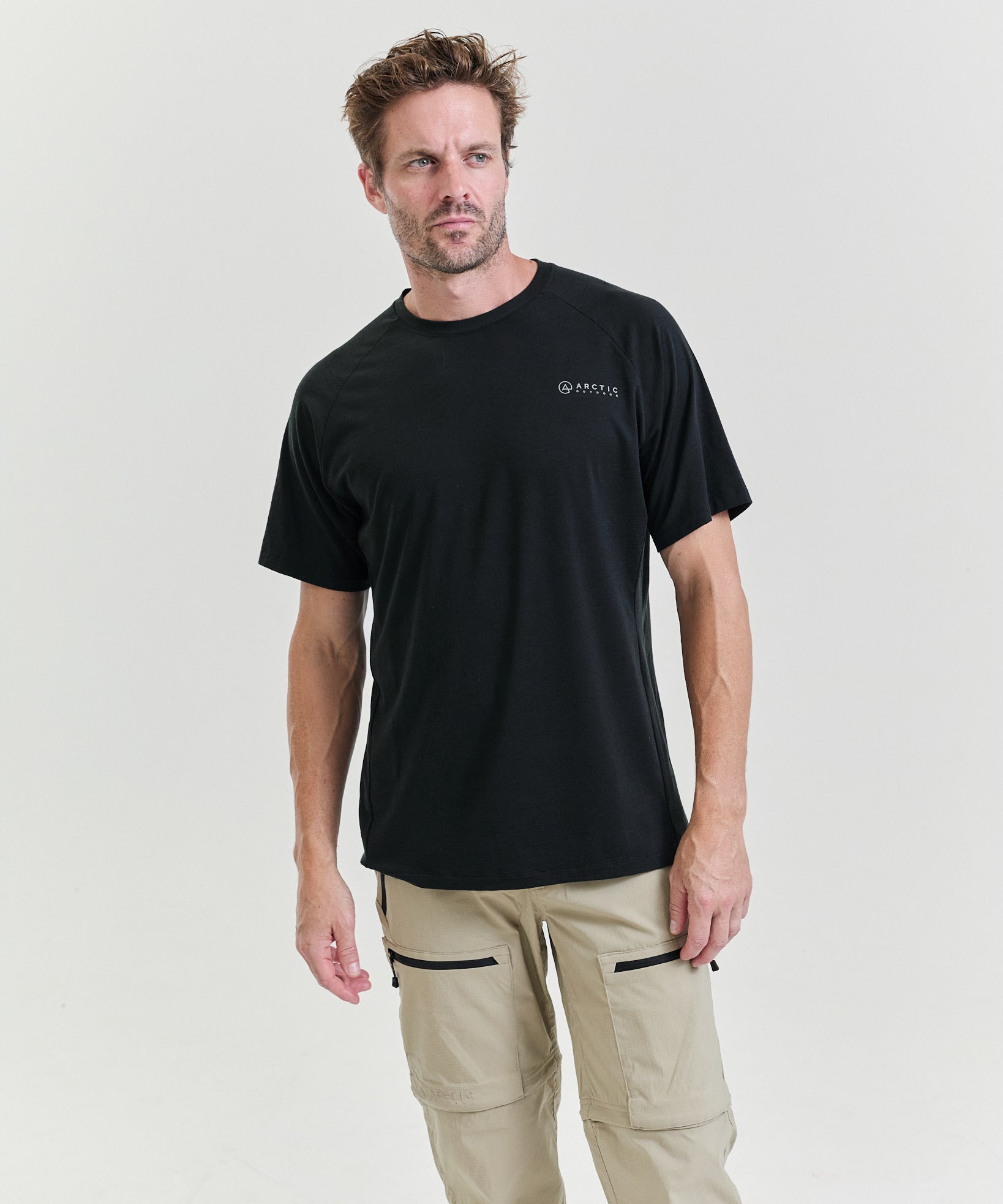 Bornholm Merino/Tencel T-shirt Men - Black GPS