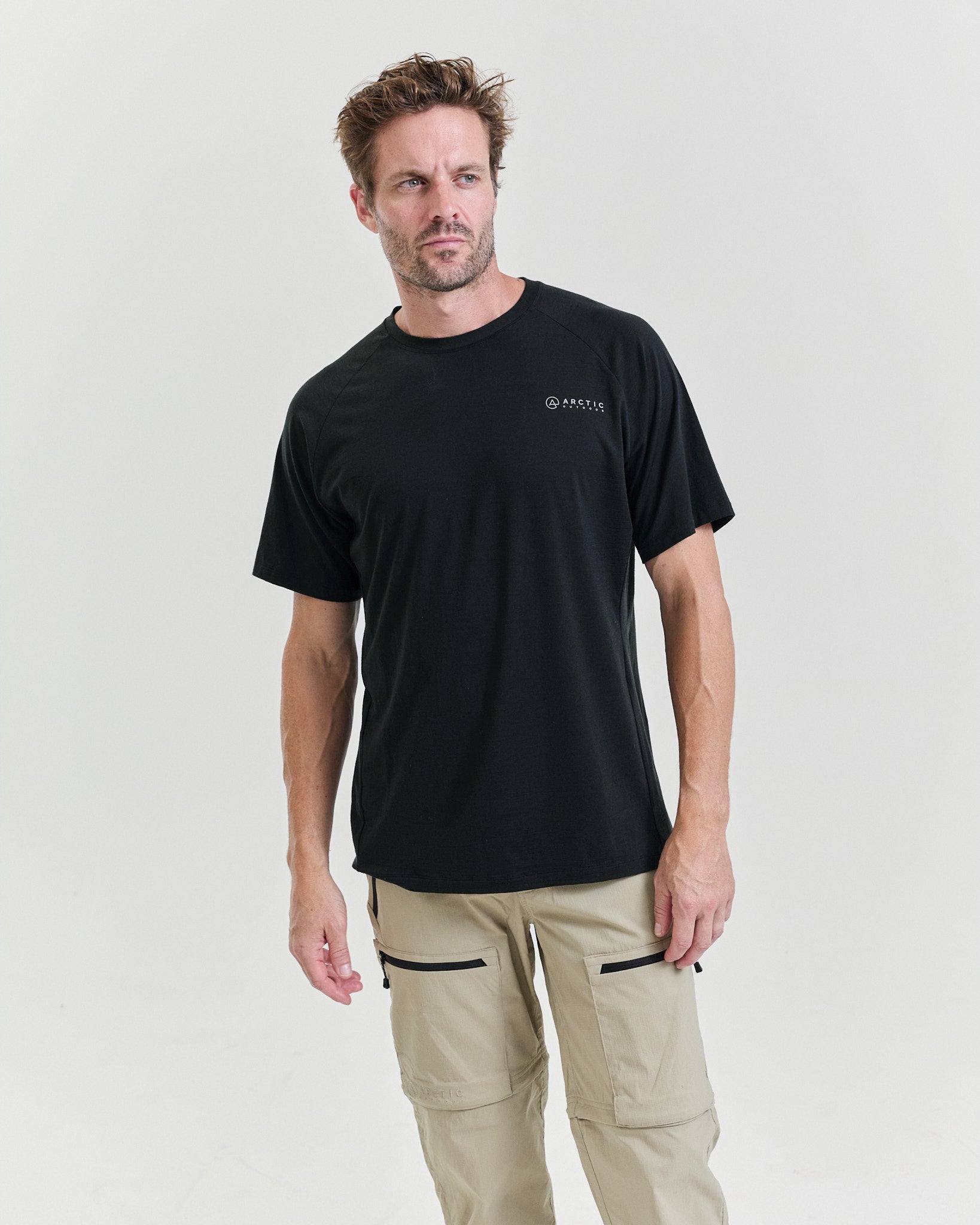Bornholm Merino/Tencel T-shirt Men - Black GPS