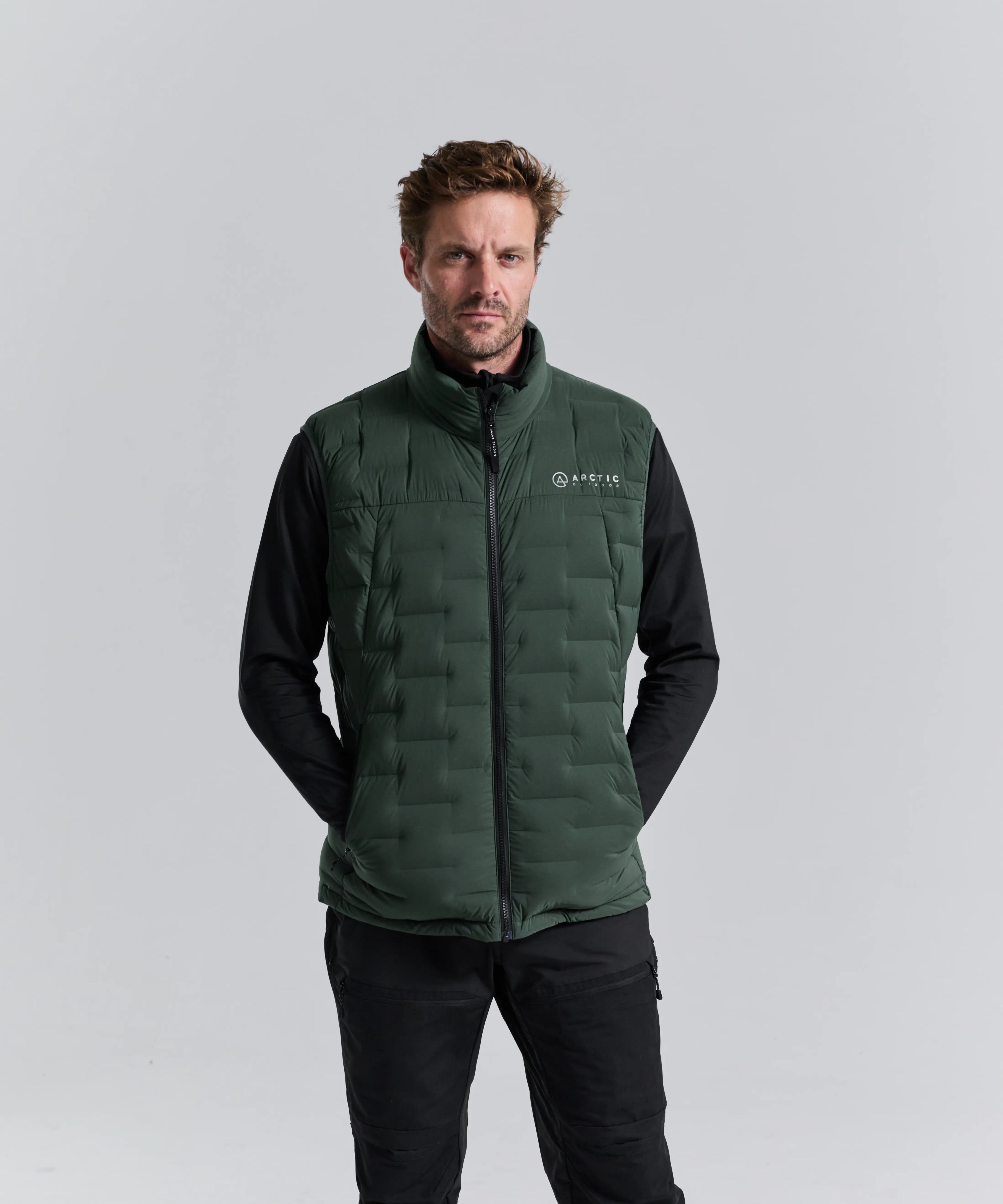 Wadden Sea Down Vest Man - Forest Base