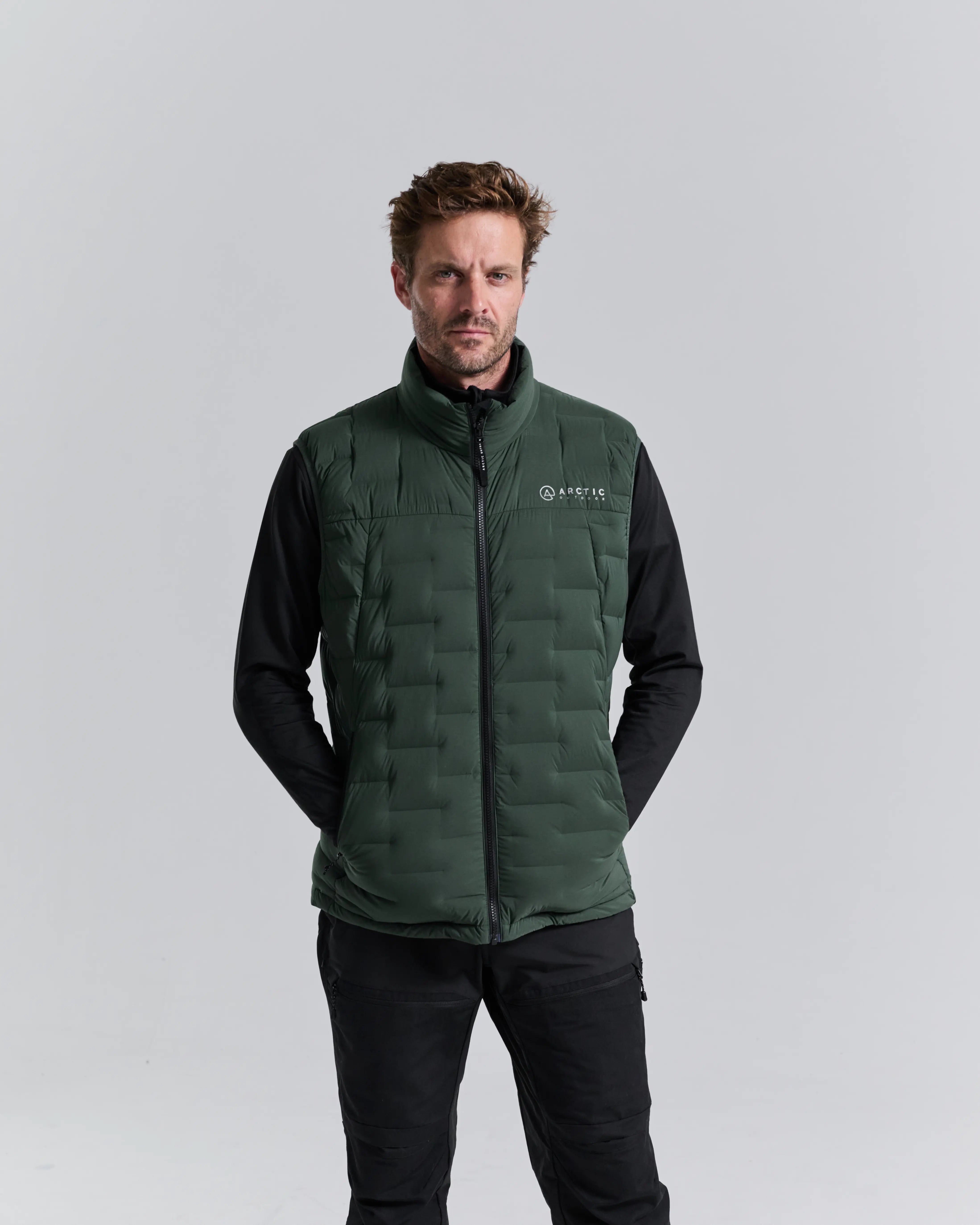 Wadden Sea Down Vest Man - Forest Base