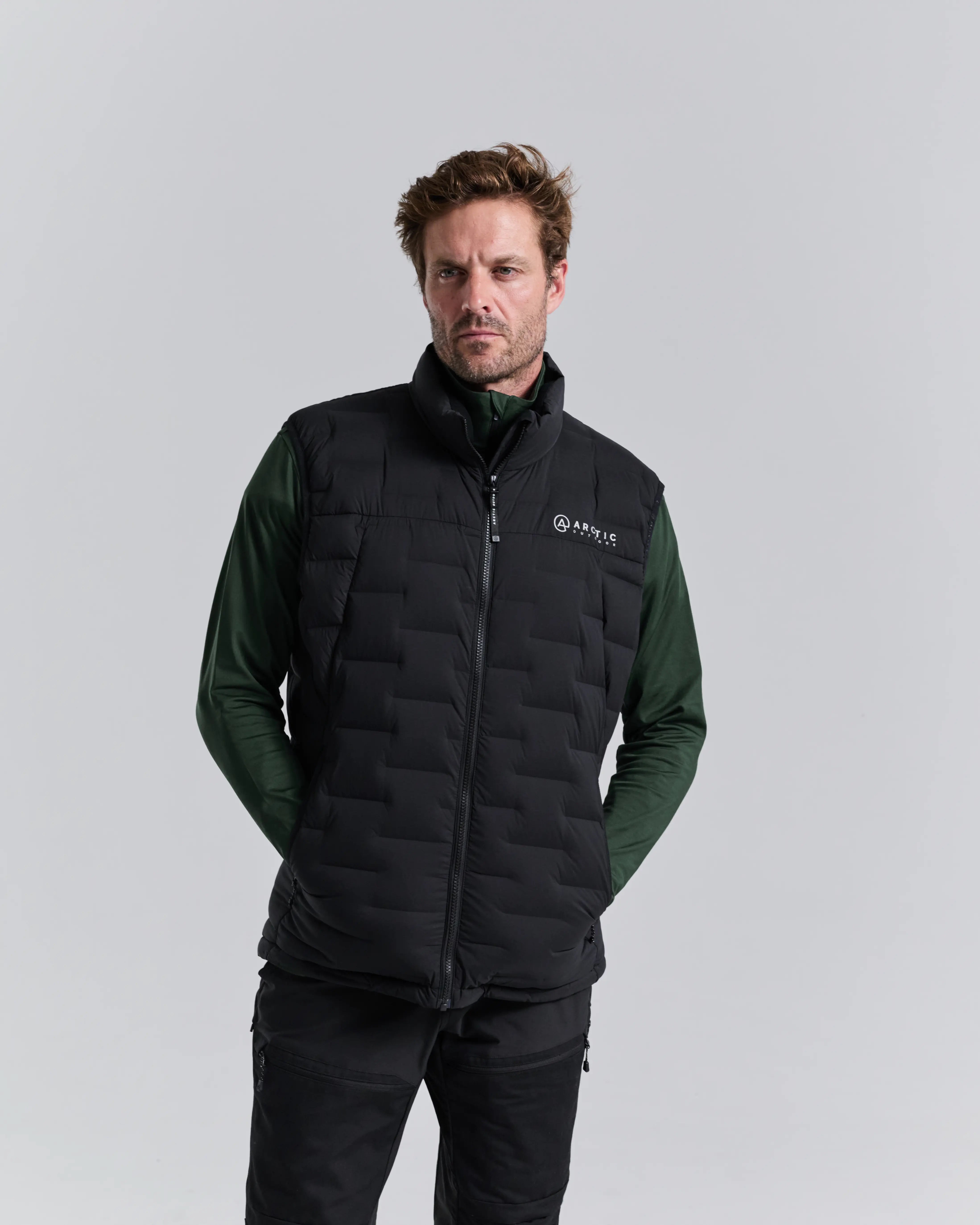 Wadden Sea Down Vest Man - Black GPS
